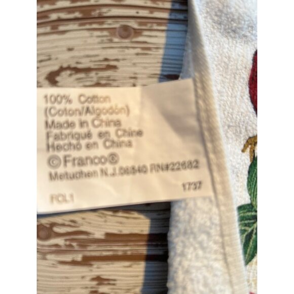 Vintage Printed Cotton Terry Cloth Rooster Dish Towel and Wash Cloth NWOT - Picture 4 of 5